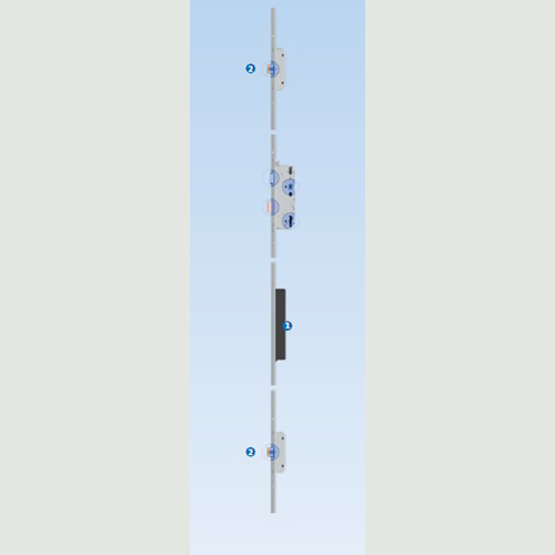 1673459a Türverriegelung mit 3 Riegeln und elektrischen Antrieb