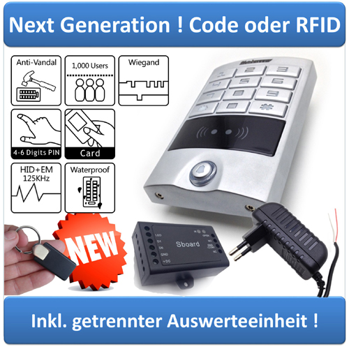 tempskeysboardk694-n-500YhO5yjFj9AZMA RFID Zutrittskontrolle Set: sKey-sBoard-Set