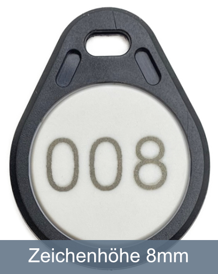 Lasergravur-RFID-Schluesslanhaenger-8mm-1 Nummerierte Schlüsse mit Transponder Chip 8mm