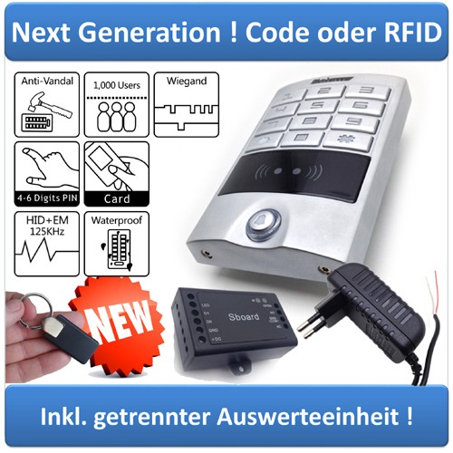 RFID Zutrittskontrolle Set: sKey-sBoard-Set