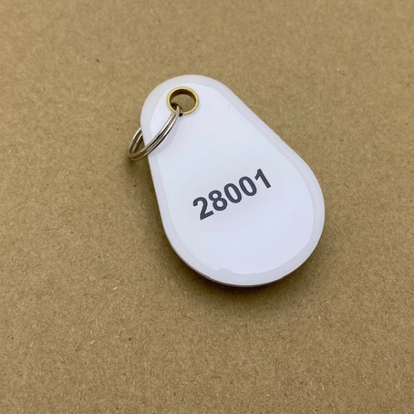 100 Stück Schlüsselanhänger K709-A--ISO14443 mit fortlaufender Nummer ab 27201